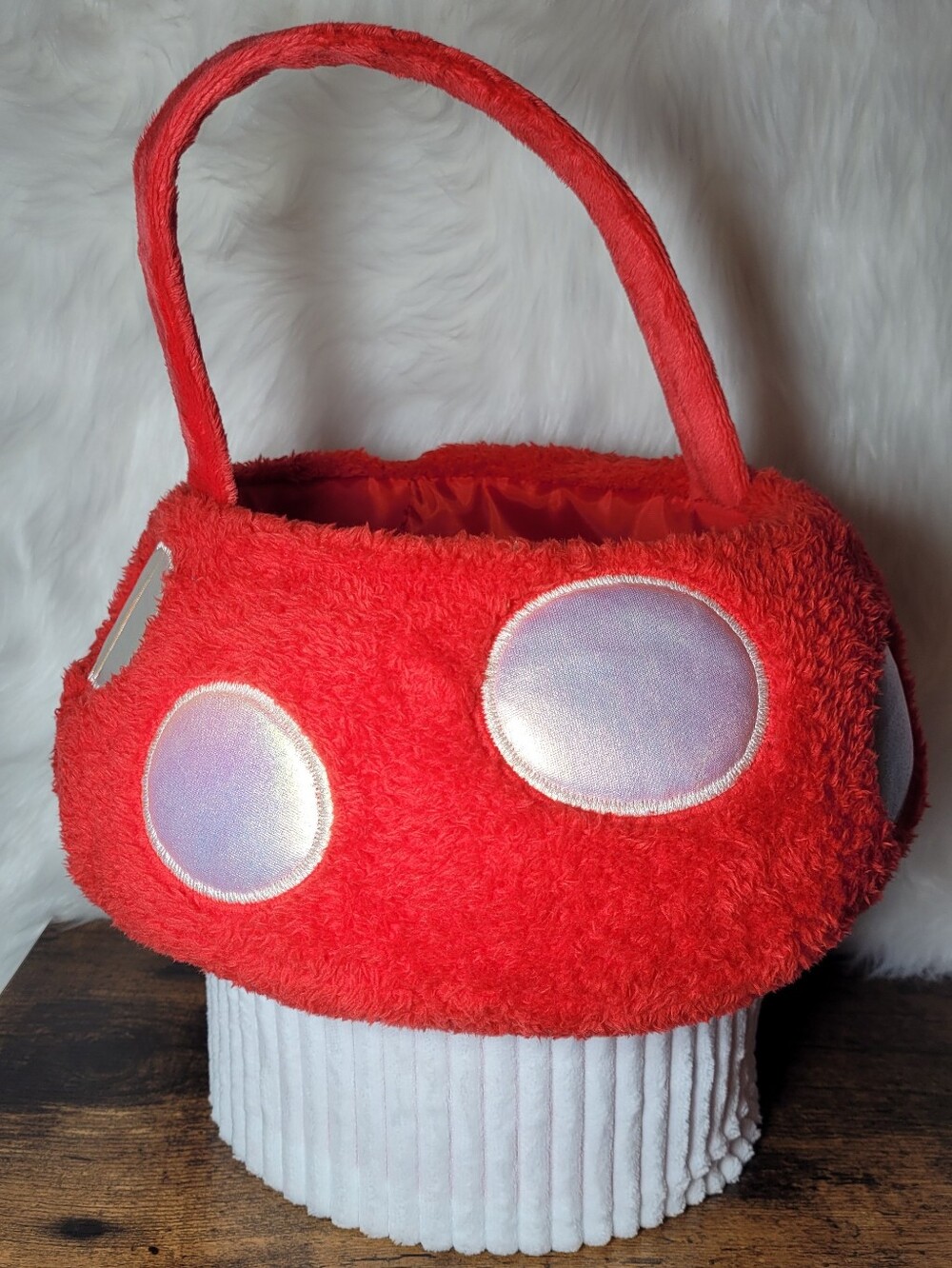 Plush Mushroom Basket